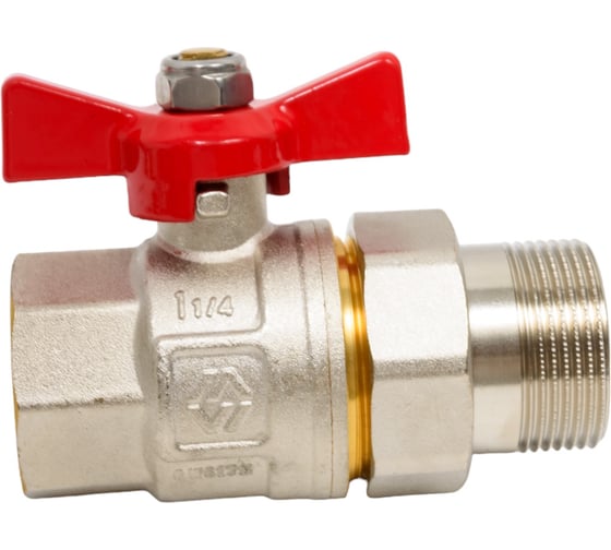 Изображение товара Шаровой кран со сгоном MVI американка, бабочка ВН/НАР ДУ 32, 1 1/4" BV.520.07