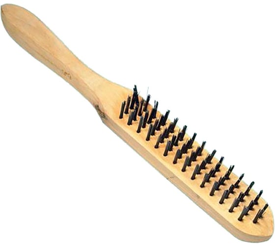 Изображение товара Зачистная щетка CNIC 4-х рядная на деревянной колодке стальная проволока d=0,35мм B004 S-T 29753