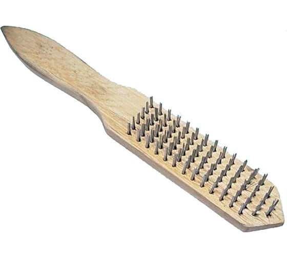 Изображение товара Зачистная щетка CNIC 6-ти рядная на деревянной колодке оцинкованная проволока d=0,35мм B006 ZST 29748