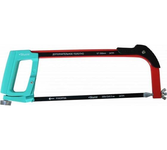 Изображение товара Ножовка по металлу Sturm с доп полотном, 300мм, усиленная, дополнительный упор, КУЛИБИН, pat, 1061-07-300