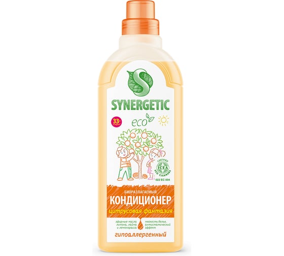 Изображение товара Кондиционер для белья Synergetic ЦИТРУСОВАЯ ФАНТАЗИЯ 1 л 4623722258212 110105/8