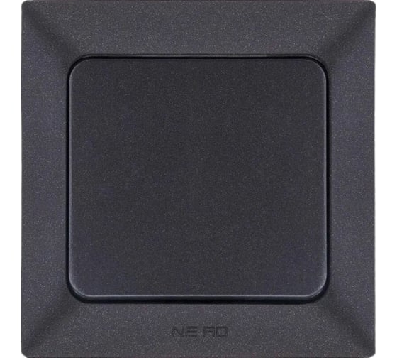 Изображение товара 1-клавишный выключатель NE-AD 10А, 250В, Aras, Черный, 93-124-01