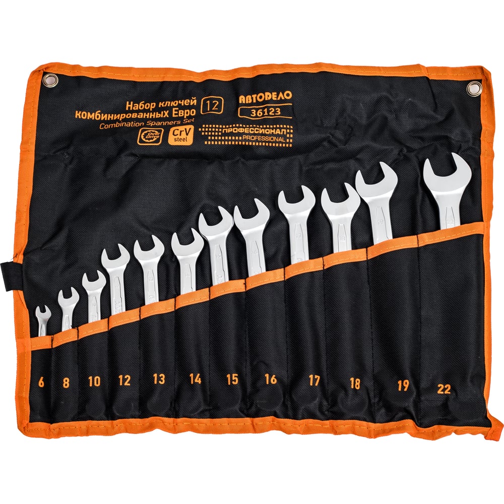 Изображение товара Набор комбинированных ключей Автоdело Professional 12шт евросумка