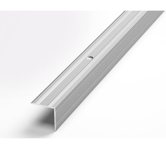 Изображение товара Порог угловой алюминиевый ЛУКА (20х20 мм, 1,35 м, порошковое покрытие, Серебро) УТ000004914