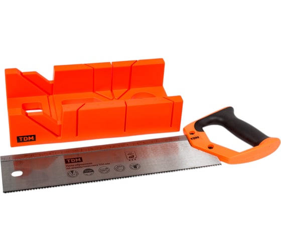Изображение товара Набор TDM ELECTRIC Пила обушковая по дереву/пластику 350 мм и стусло, закаленные зубья, "Алмаз" SQ1035-0104