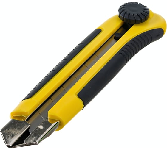 Изображение товара Строительный нож Biber 50122 усиленный, обрезиненный корпус тов-203147