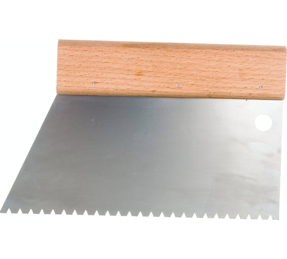 Изображение товара Шпатель для клея  Biber 35281 нержавеющая сталь, с деревянной ручкой тов-184681