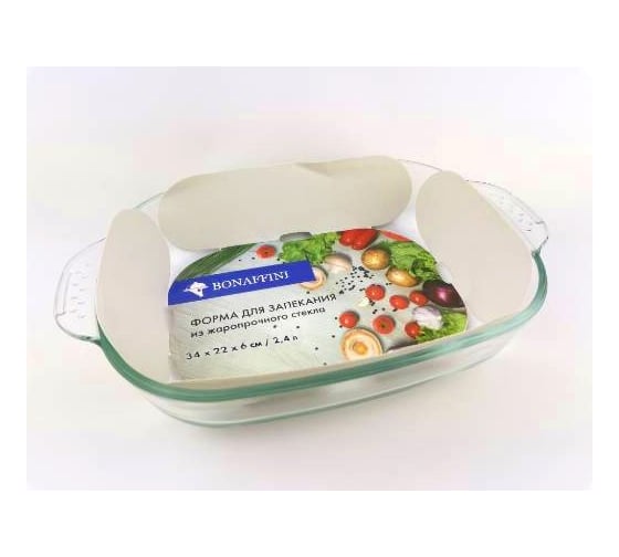 Изображение товара Форма для запекания BONAFFINI ТМ 34.4х22.5х6.2 см, 2,4 л BON008 ТП9648