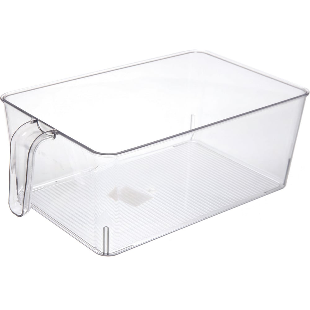 Изображение товара Прозрачный пластиковый органайзер для хранения с ручкой 30х17.5х11 см ФЛАТТО