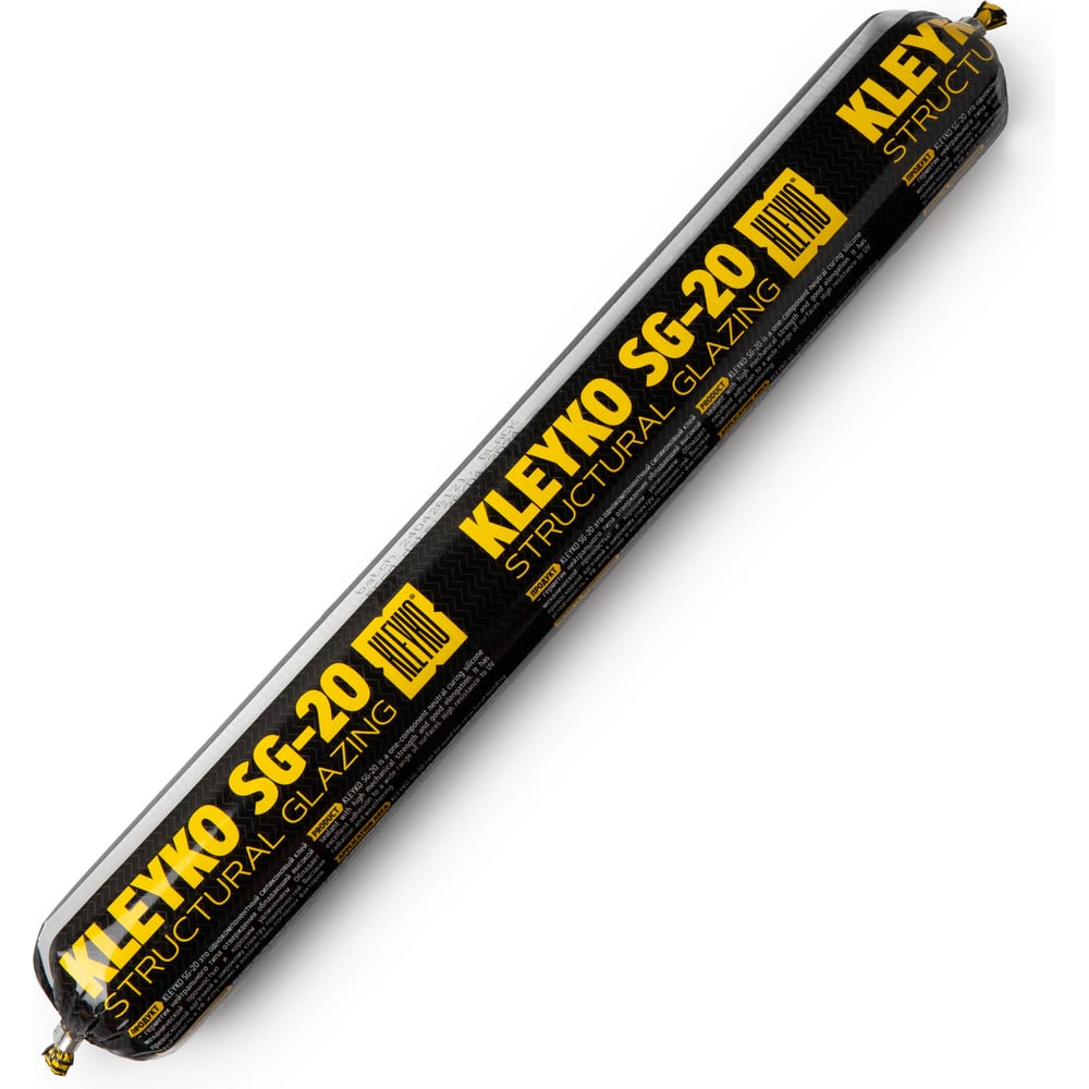 Изображение товара Структурный силиконовый герметик KLEYKO SG-20 600 мл черный для строительных работ