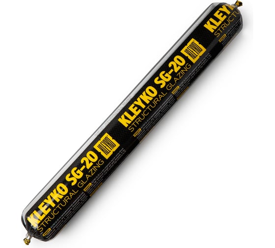 Изображение товара Структурный силиконовый нейтральный клей-герметик KLEYKO SG-20 600 мл чёрный SG-20-B6