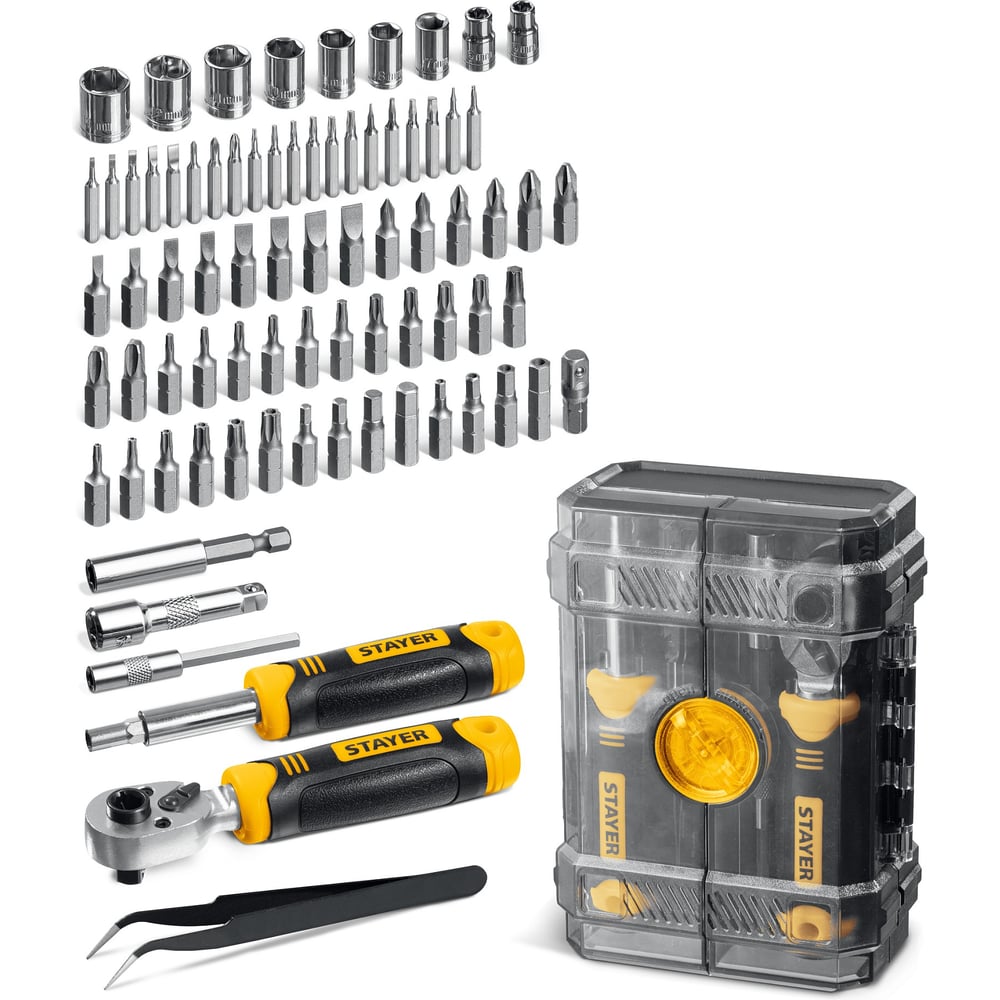Изображение товара Универсальный набор инструмента STAYER Compact-78 78 предм. для ремонта и монтажа