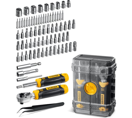 Изображение товара Универсальный набор инструмента STAYER Compact-78 78 предм. 25085