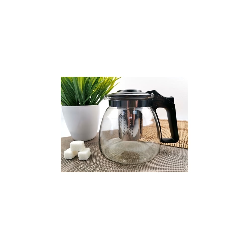 Заварочный чайник BONAFFINI, цвет прозрачный/черный СП1335 ТM - фото 1