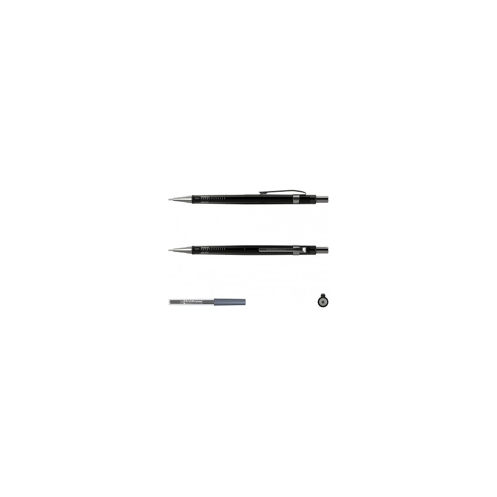 ERICHKRAUSE механический карандаш Black Pointer со сменными грифелями HB, 0.5 мм, 20 шт.