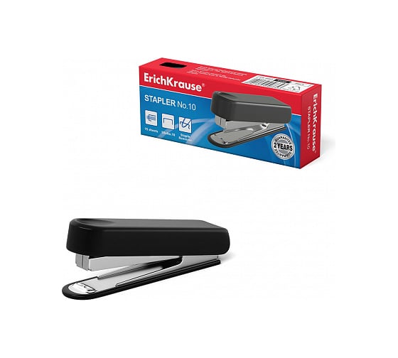 Изображение товара Степлер ErichKrause №10 до 15 листов, черный 4665
