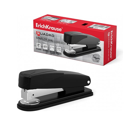 Изображение товара Степлер ErichKrause №24/6 Quadro Half-strip до 30 листов 4662