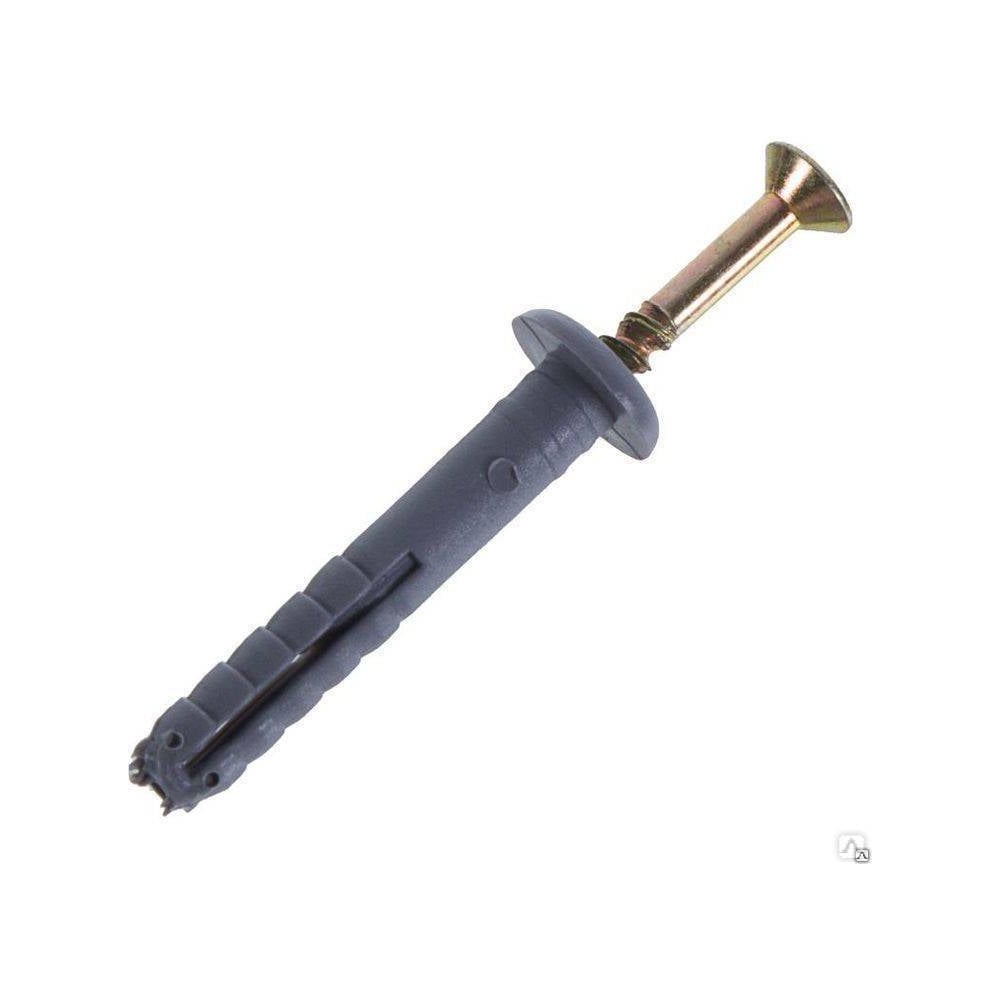 Изображение товара Дюбель с шурупом гриб для крепления в бетон и кирпич нейлон 6х60 мм, 100 шт. ARNO INDUSTRIES AG150060606120Ф