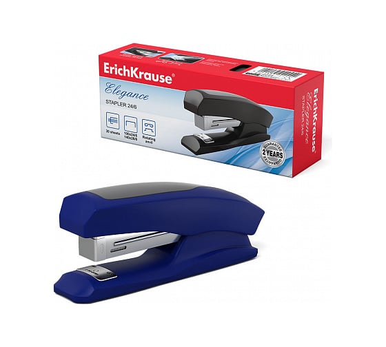 Изображение товара Степлер ErichKrause №24/6 Elegance Half-strip до 30 листов, ассорти 2244