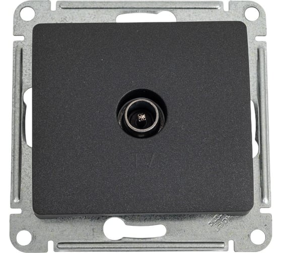 Изображение товара TV-розетка Systeme Electric Glossa Антрацит проходная 4DB SE GSL000792