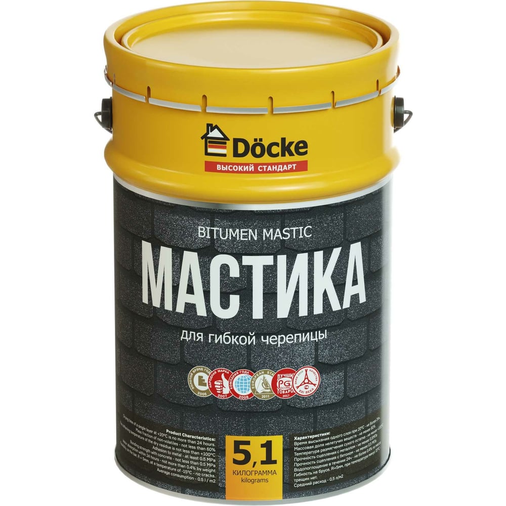 фото Мастика для гибкой черепицы docke