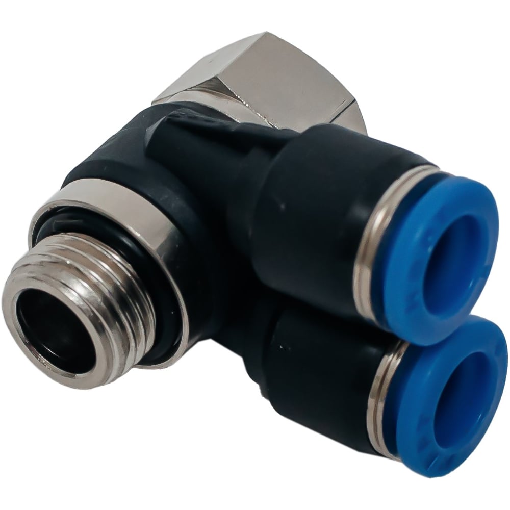 Изображение товара Пневматический фитинг NBPT PAF 8-02-G Т-образный тройник для труб 8 мм