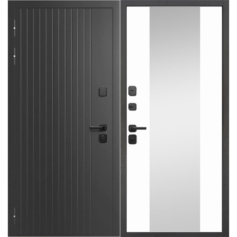 Изображение товара Дверь входная DIVA Формен Ф-15 Термо зеркальная левое открывание белый графит