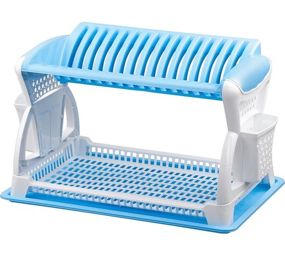 Изображение товара Двухъярусная сушилка для посуды Elf Plast 065 ХП010