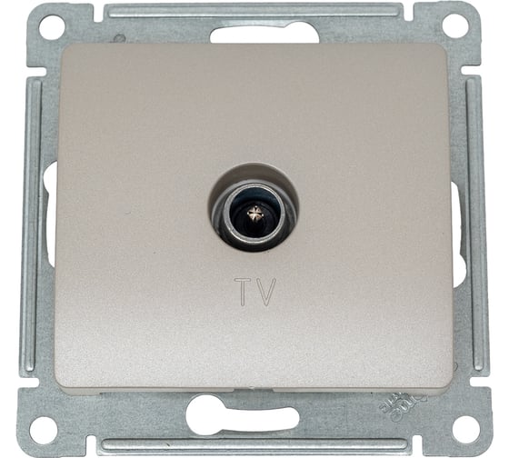 Изображение товара TV розетка Systeme Electric Glossa Платина, оконечная 1DB SE GSL001291