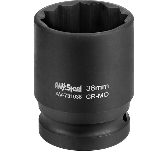 Изображение товара Головка ударная двенадцатигранная (36 мм; 3/4"DR) AV Steel AV-731036