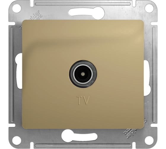 Изображение товара TV розетка Systeme Electric Glossa Титан, проходная 4DB SE GSL000492