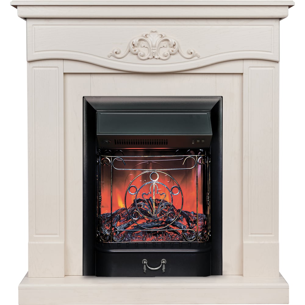 Изображение товара Каминокомплект RealFlame JUNONA STD/EUG WT MAJESTIC LUX BL классический эффект живого огня