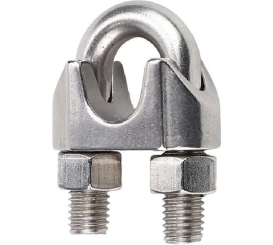 Изображение товара Зажим для стальных канатов для фиксации и соединения тросов DIN 741, 8 мм, 30 шт., оцинкованный ARNO INDUSTRIES AF1100800035G07