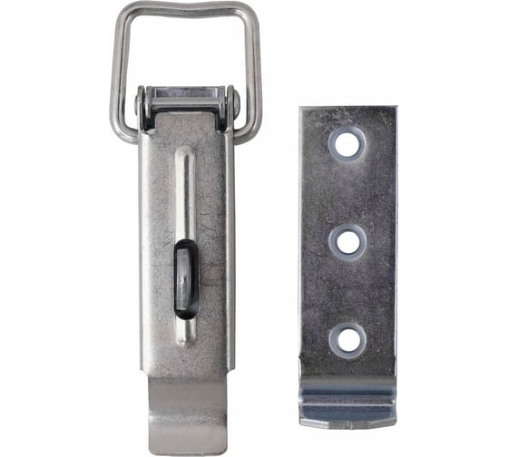Изображение товара Замок для ящика VORMANN с ушком, с выгнутой ответной частью 110х37 мм, оцинкованный 01209105/9025