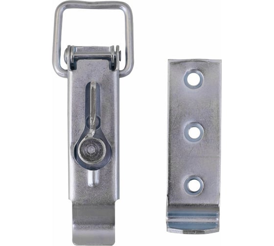 Изображение товара Замок для ящика VORMANN с задвижкой, с выгнутой ответной частью 110х37 мм, оцинкованный 01206105/9025