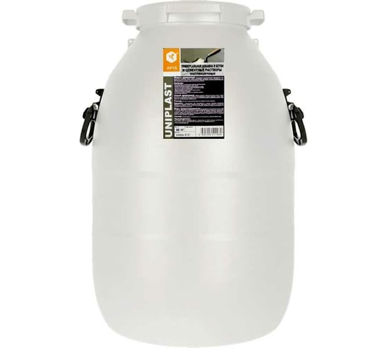 Изображение товара Добавка в бетонные и цементные растворы APIS СУПЕРПЛАСТИФИКАТОР UNIPLAST (бидон; 55 кг) 4665296517012