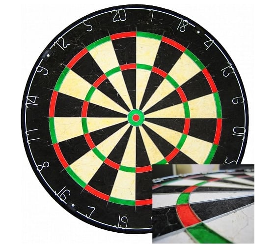 Изображение товара Мишень для игры в дартс Larsen DG51001, сизаль, диаметр 45 см 4690222040326