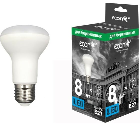 Изображение товара Светодиодная лампа ECON LED R63 8Вт E27 4200K ES 758020