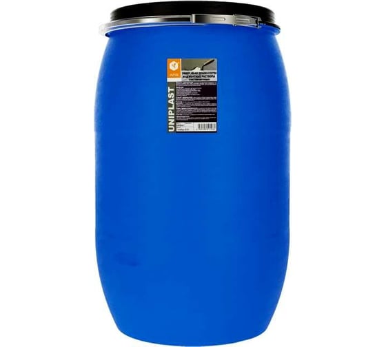 Изображение товара Добавка в бетонные и цементные растворы APIS СУПЕРПЛАСТИФИКАТОР UNIPLAST (бочка; 140 кг) 4665296517029