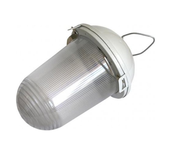 Изображение товара Светильник без решетки ЭРА Желудь сталь/стекло IP54 E27 max 200Вт 185х260 белый Б0052018