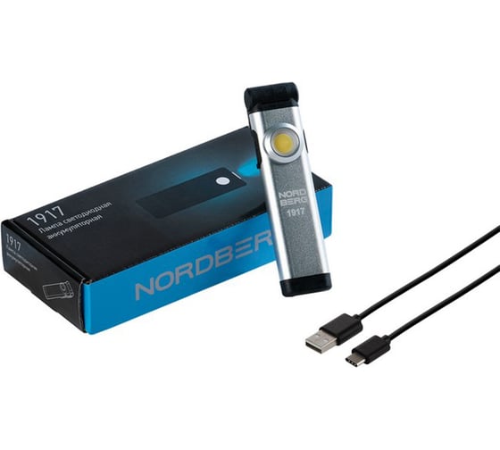 Изображение товара Светодиодный аккумуляторный фонарь NORDBERG 3,7В без зарядного устройства 1917
