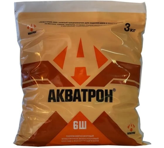 Изображение товара Смесь гидроизоляционная проникающая капиллярная АКВАТРОН «-6Ш» Шовный с высокой адгезией, 3 кг 90139