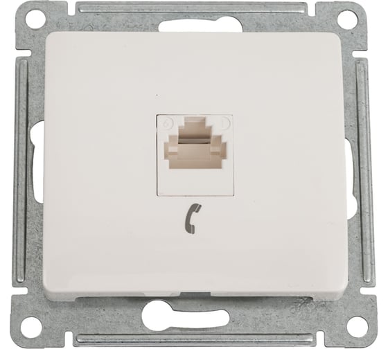 Изображение товара Телефонная розетка Systeme Electric Glossa Молочная RJ11 SE GSL000981T