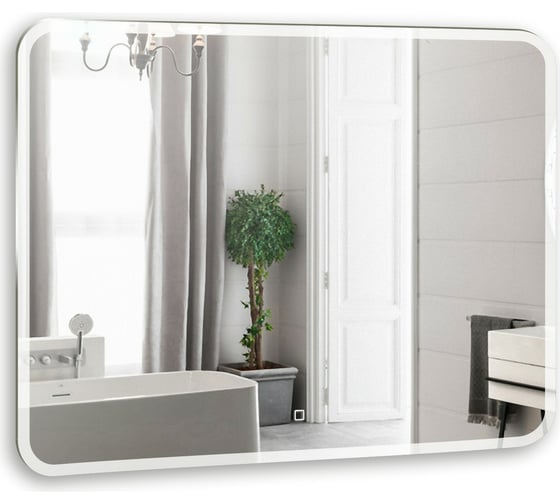 Изображение товара Зеркало MIXLINE "Стив" 1000х800 сенсорный выключатель, светодиодная подсветка 547319