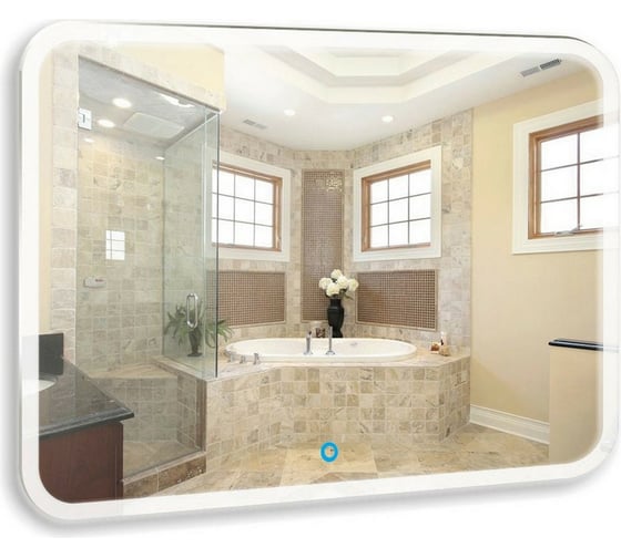 Изображение товара Зеркало MIXLINE "Стив" 800х680 сенсорный выключатель, светодиодная подсветка 536552
