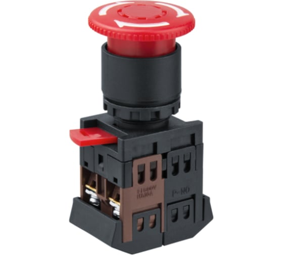 Изображение товара Кнопка Navigator NBI-B-06 Грибок, поворотная блокировка, d22мм, NO+NC 82814