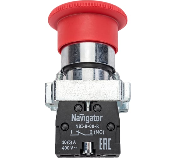 Изображение товара Кнопка Navigator NBI-B-07 Грибок, поворотная блокировка, d22мм, NC 82815