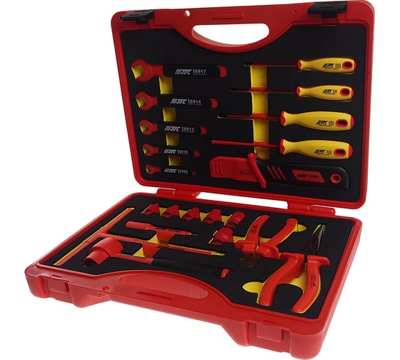 Изображение товара Набор торцевых изолированных головок JTC 3/8 10-24мм в кейсе 22 предмета I017