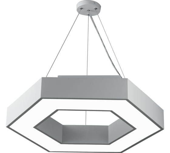 Изображение товара Светодиодный светильник ЭРА Geometria Hexagon SPO-124-W-40K-051 51Вт 4000К 3900Лм белый Б0050556
