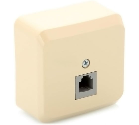 Изображение товара Телефонная розетка Systeme Electric Этюд наружная Крем 1-ая SE TELA-001K